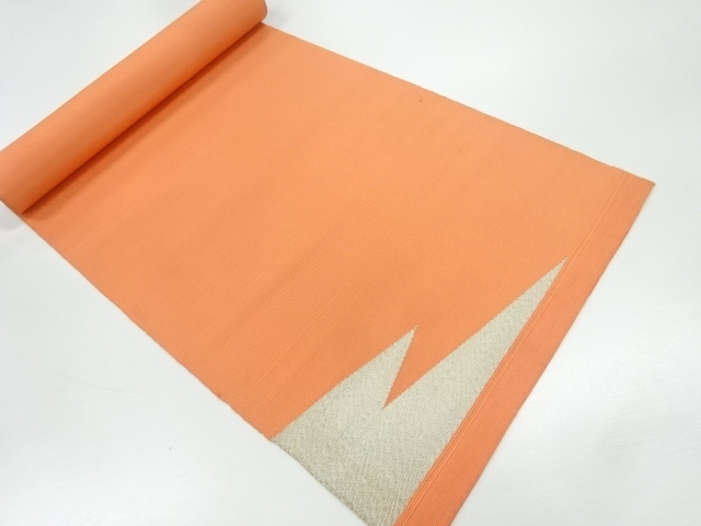 JAPANESE KIMONO / ANTIQUE BOLT FOR HASSUN OBI / WOVEN ABSTRACT PATTERN